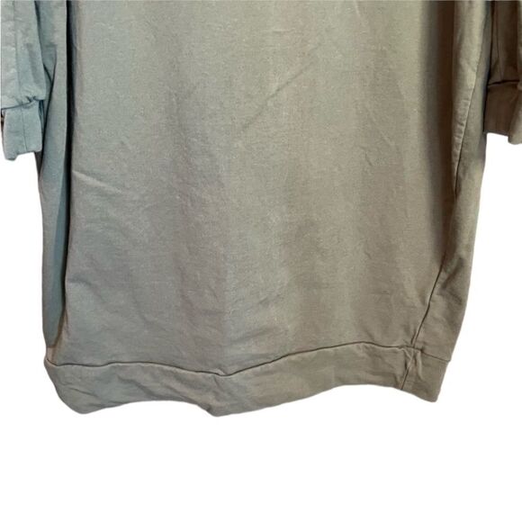 Torrid ruffled knit sweatshirt dress. Olive green. - Picture 11 of 13